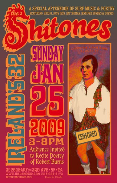 20090125 SHITONES, Ireland's 32, SF, CA / Poster by Denise Halbe