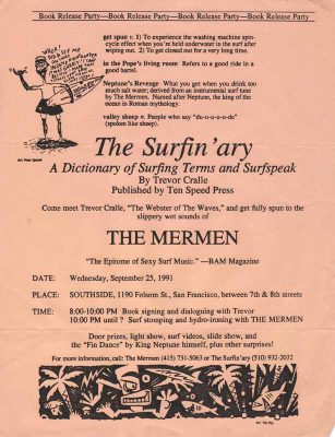 19910925 THE MERMEN, Surfinary Book Release, Southside, Berkeley, CA