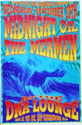 19930929 THE MERMEN, DNA Lounge, SF CA / Poster by Ron Donovan