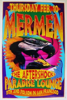 19940210 THE MERMEN, Paradise Lounge, SF, CA / Poster by Ron Donovan