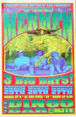 19940325 THE MERMEN, The Dingo Bar, Albuquerque, NM / Poster by Ron Donovan