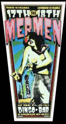 19951117 THE MERMEN, The Dingo Bar, Albuquerque, NM / Poster by Ron Donovan