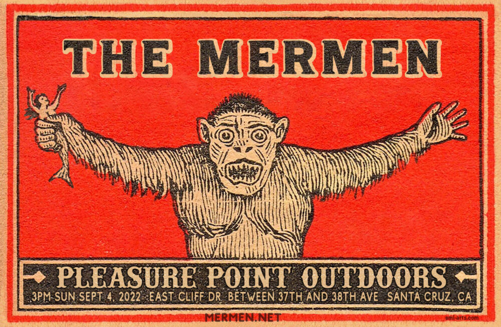 20220904 The Mermen at Pleasure Point Outdoors, flyer art by emi