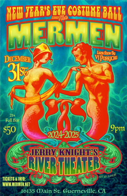 erry Knight's River Theater, Guerneville, CA. Poster by Denise Halbe