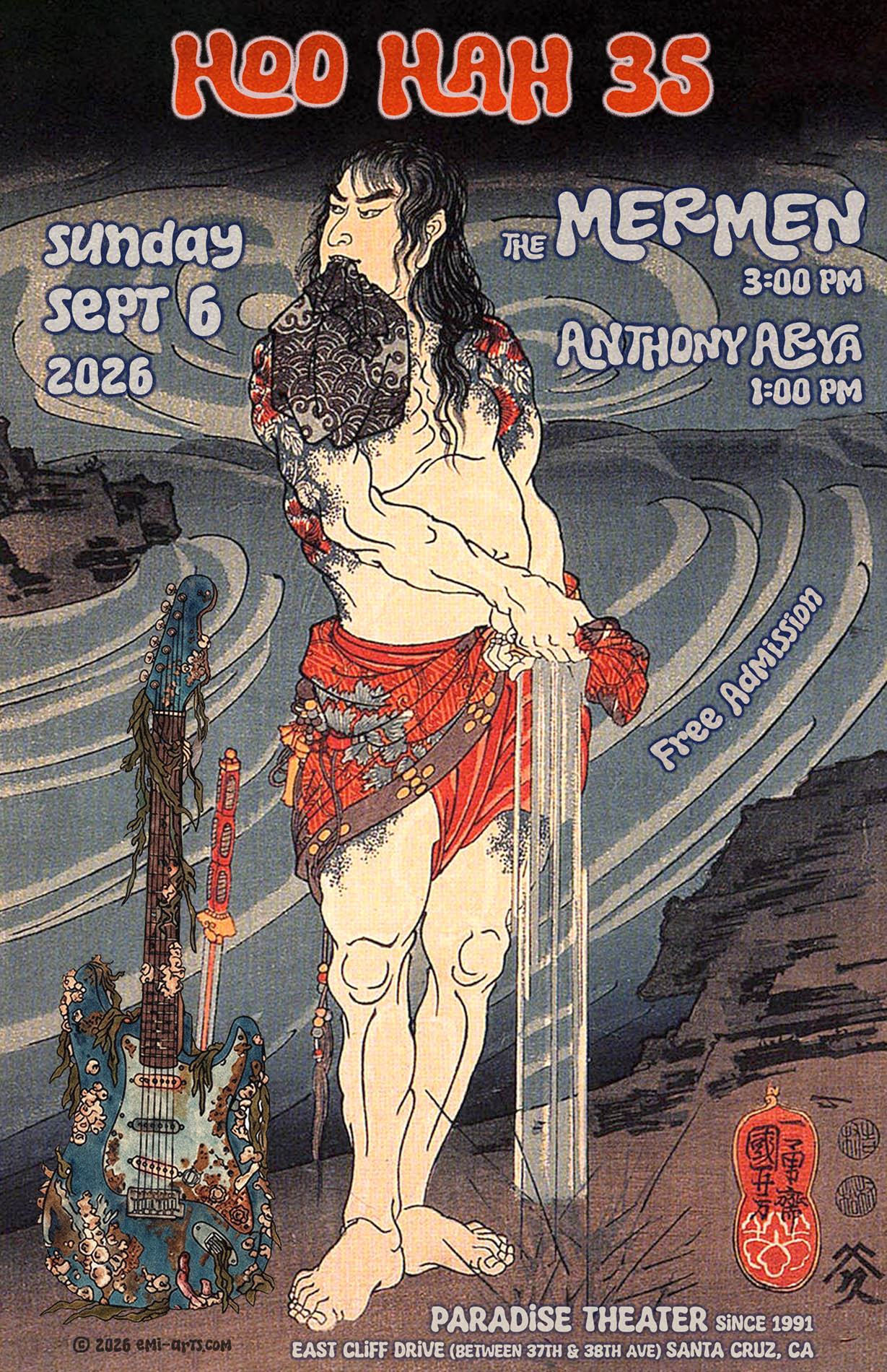 HOO HAH 35 Paradise Theater Mermen. art by emi